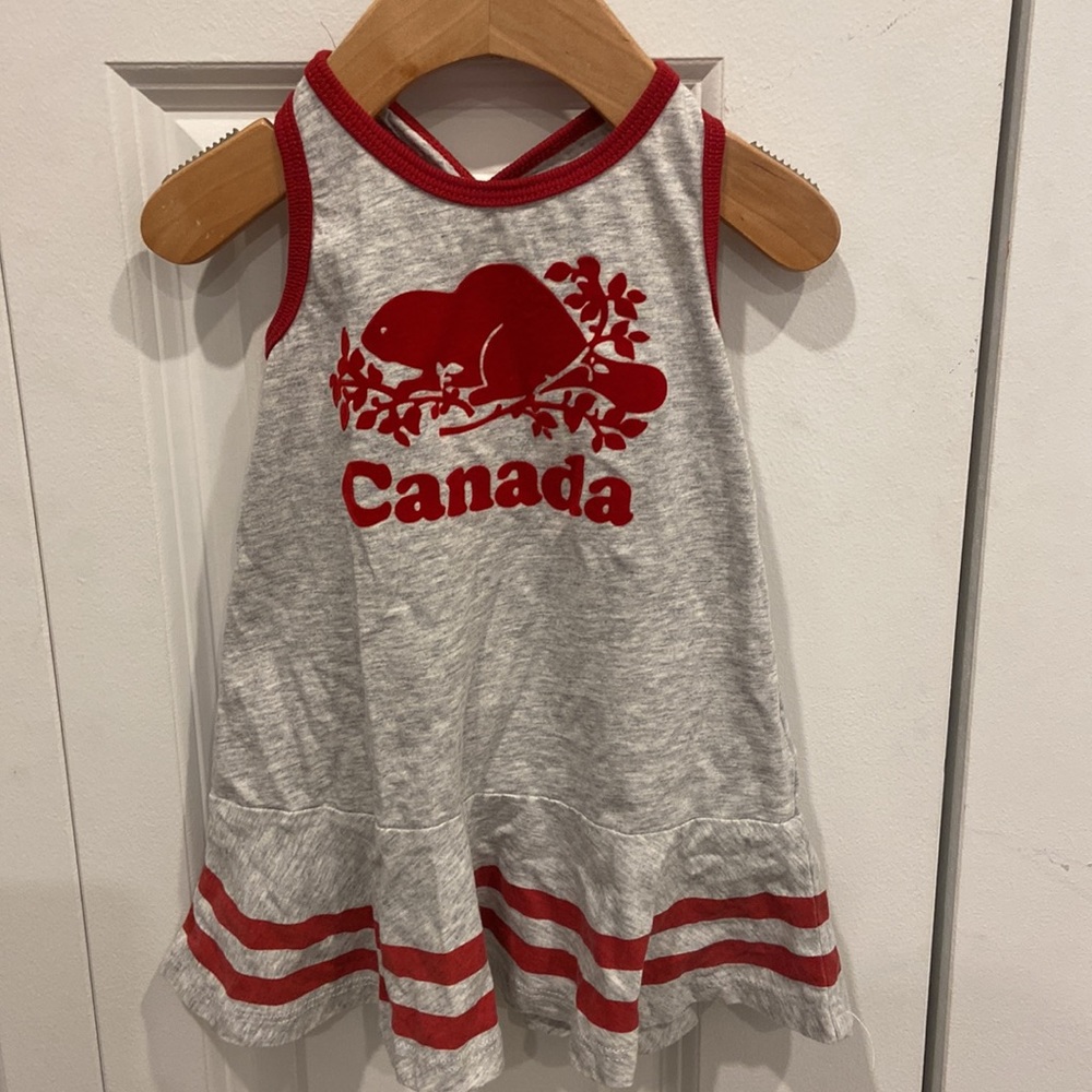 Roots Grey and Red Tank Sun Dress